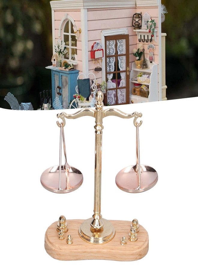 HEITIGN Dollhouse Miniature 1/12 Scale Dollhouse Furniture 1:12 Retro Dollhouse Miniature Balance Scale Exquisite Mini Balance Decorative Dollhouse Accessories Doll House Decorations - Image 4