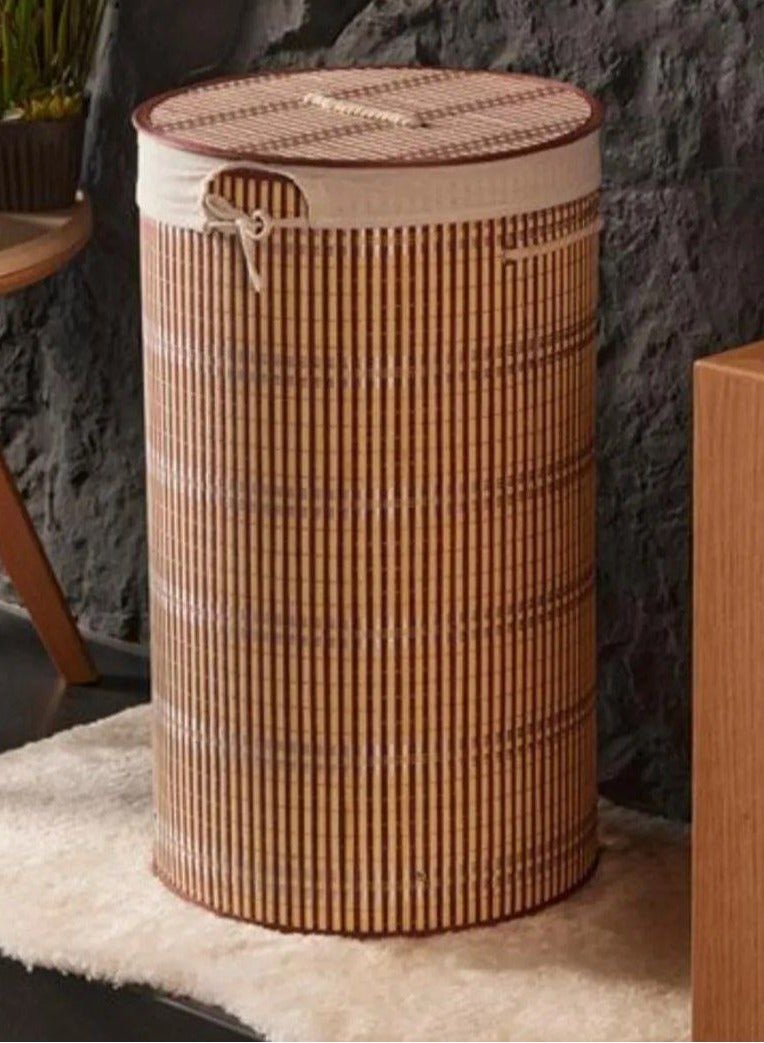Large wicker laundry basket, wicker on the outside for good ventilation and lined on the inside z - Image 1