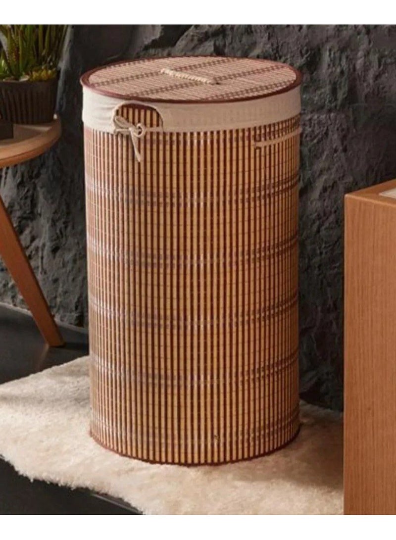 Large wicker laundry basket, wicker on the outside for good ventilation and lined on the inside z - Image 4