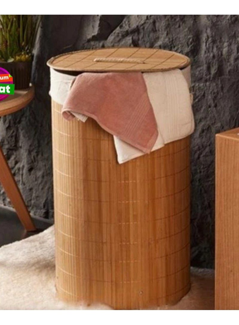 Large wicker laundry basket, wicker on the outside for good ventilation and lined on the inside z - Image 5