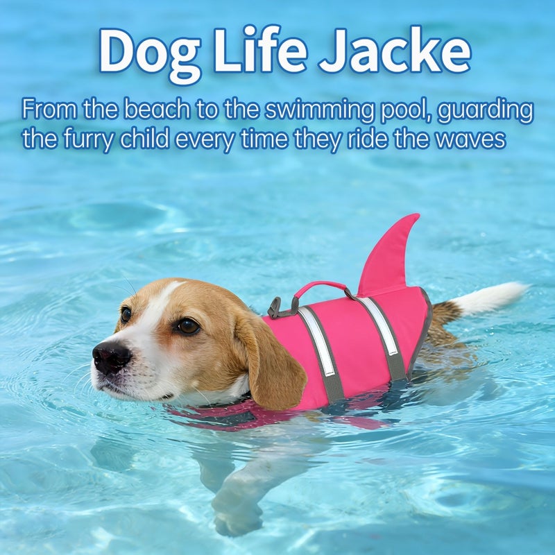 Dog Life Jacket Flag Mermaid Reflective Adjustable Floatation Vest With Safety Handle Tear Resistant For Kayaking Beach Pool Training Medium - Image 5