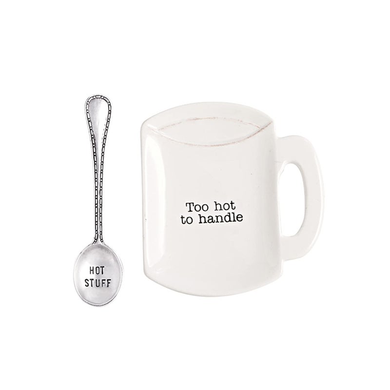Mud Pie Home Kitchen Circa Coffee Break Coffee Mug Spoon Rest Sets 42600445 (Too hot to handle) (42600445T) - Image 5
