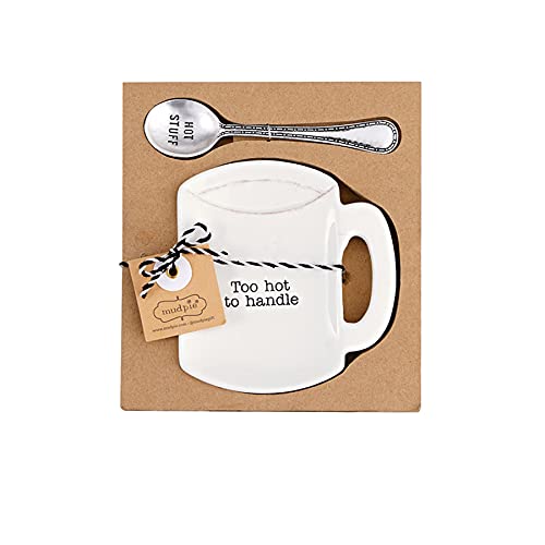 Mud Pie Home Kitchen Circa Coffee Break Coffee Mug Spoon Rest Sets 42600445 (Too hot to handle) (42600445T) - Image 2