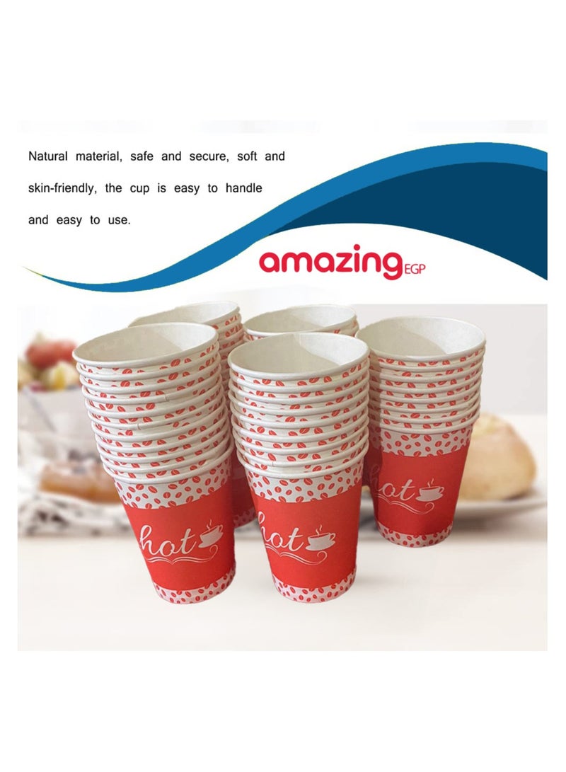 50-Piece Printed Disposable Paper Tea And Coffee Cups Set - Image 4