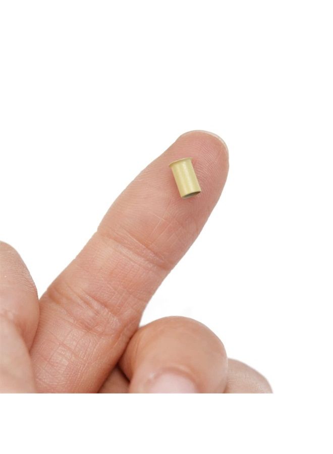 YTBYT 500 Pcs 3.4 mm Micro Link Ring Copper Tubes Beads Locks for I-Tip Human Hair Extensions (Blonde) - Image 5