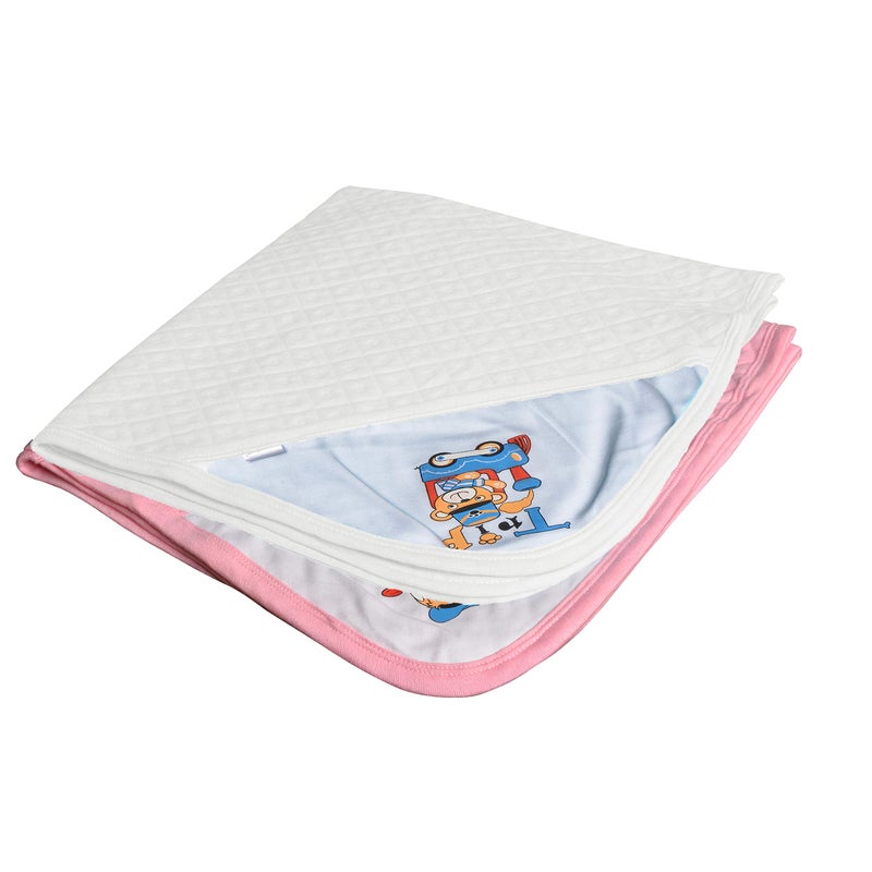 CATCUB Ultra Soft Cotton Jacquard Baby Hooded Towel Combo - Pack of 2 (Pink, White) - Image 5