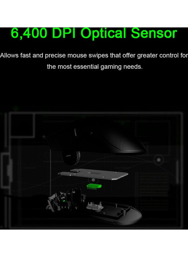 Razer DeathAdder Essential Wired Gaming Mouse 6400DPI Optical Sensor 5 Independently Programmable Buttons Ergonomic Design(White) - Image 4