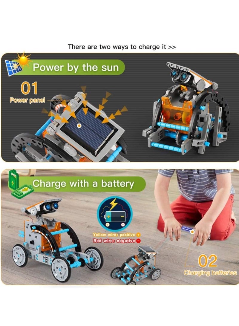 MAGIC VAULT 12-in-1 Science Solar Robot Kit For Kids STEM DIY Solar Powered Building Blocks Educational Toys For Boys Girls - Image 5