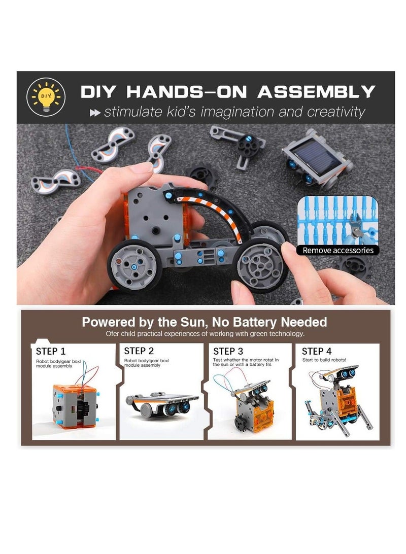 MAGIC VAULT 12-in-1 Science Solar Robot Kit For Kids STEM DIY Solar Powered Building Blocks Educational Toys For Boys Girls - Image 3