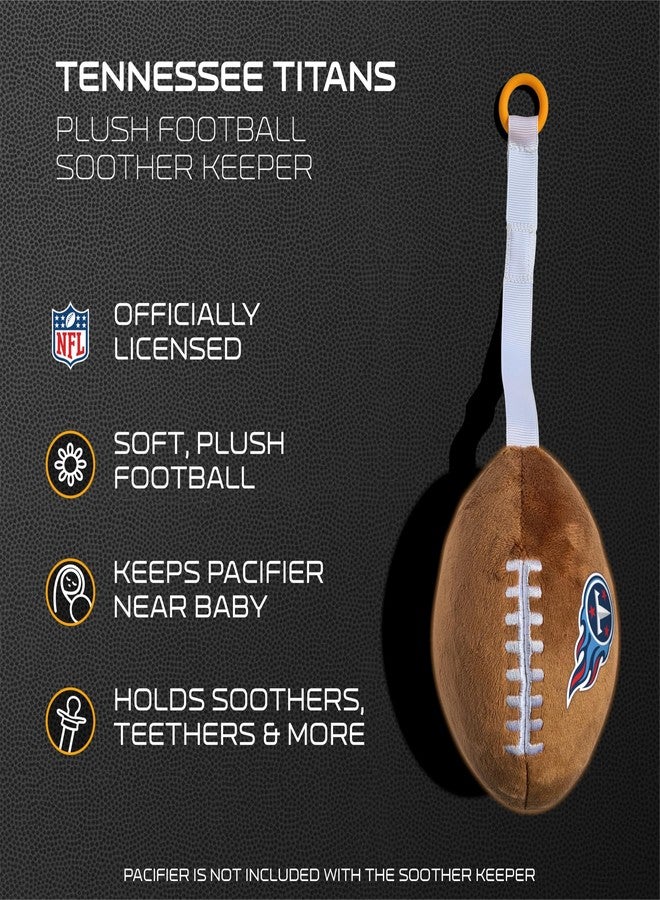 Smilo Tennessee Titans Plush Football Pacifier Holder by Smilo - Officially Licensed NFL Soother Holder - Soft Plush Toy and Dummy Holder - Fits Any Pacifier - Stroller Accessory & Newborn Essential - Image 4
