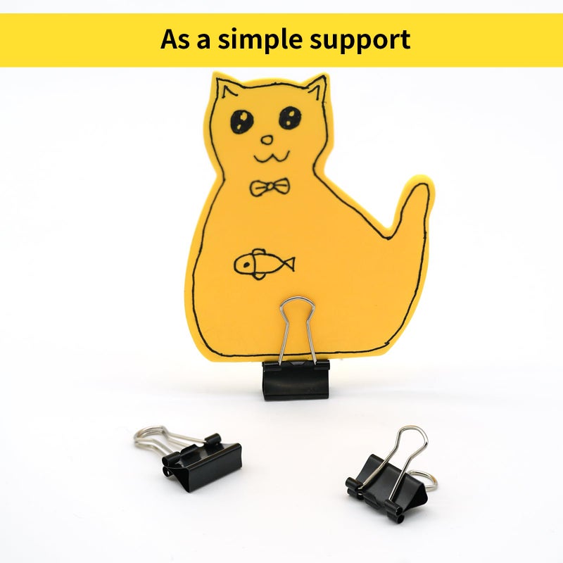 Ykimok 64Pcs Mini Binder Clips, 0.5 inch(13mm), Paper Clamps Micro Size for Office Supplies, Black - Image 4