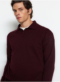 Claret Red Slim Fit Polo Neck Buttoned Smart Knitwear Sweater TMNAW23KZ00238 - pzsku/ZA5946F68649D089B96DEZ/45/_/1730940992/d6bb74bb-008c-430d-867f-d03bd2120b4c