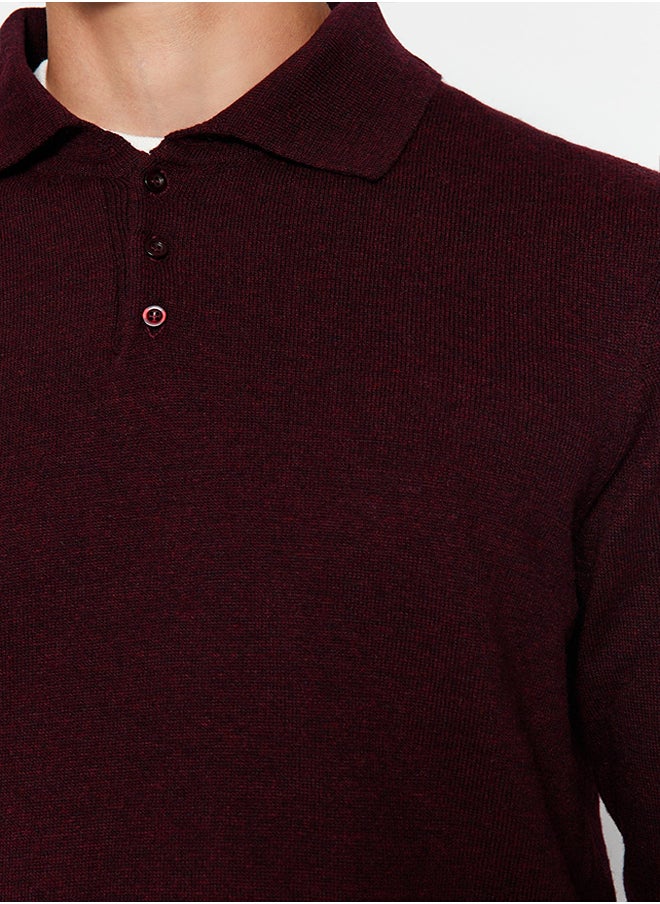 Claret Red Slim Fit Polo Neck Buttoned Smart Knitwear Sweater TMNAW23KZ00238 - pzsku/ZA5946F68649D089B96DEZ/45/_/1730940996/98ff0e0f-e895-4829-a4ee-c10a5fcc5830