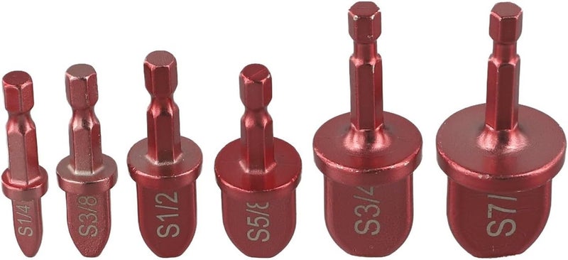 Pipe Spreader Tool, Copper Pipe Expander Set for HVAC and Air Conditioning, 6 Piece Pipe Expanding Kit with Hex Shaft, Compatible with 1/4 to 7/8 Inch Copper Tubes - Image 3