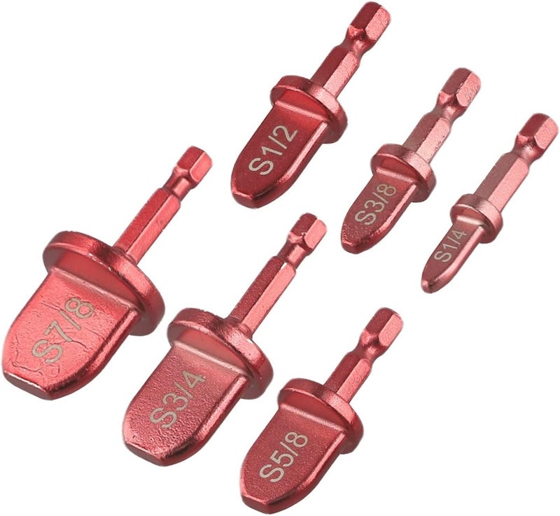 Pipe Spreader Tool, Copper Pipe Expander Set for HVAC and Air Conditioning, 6 Piece Pipe Expanding Kit with Hex Shaft, Compatible with 1/4 to 7/8 Inch Copper Tubes - Image 1