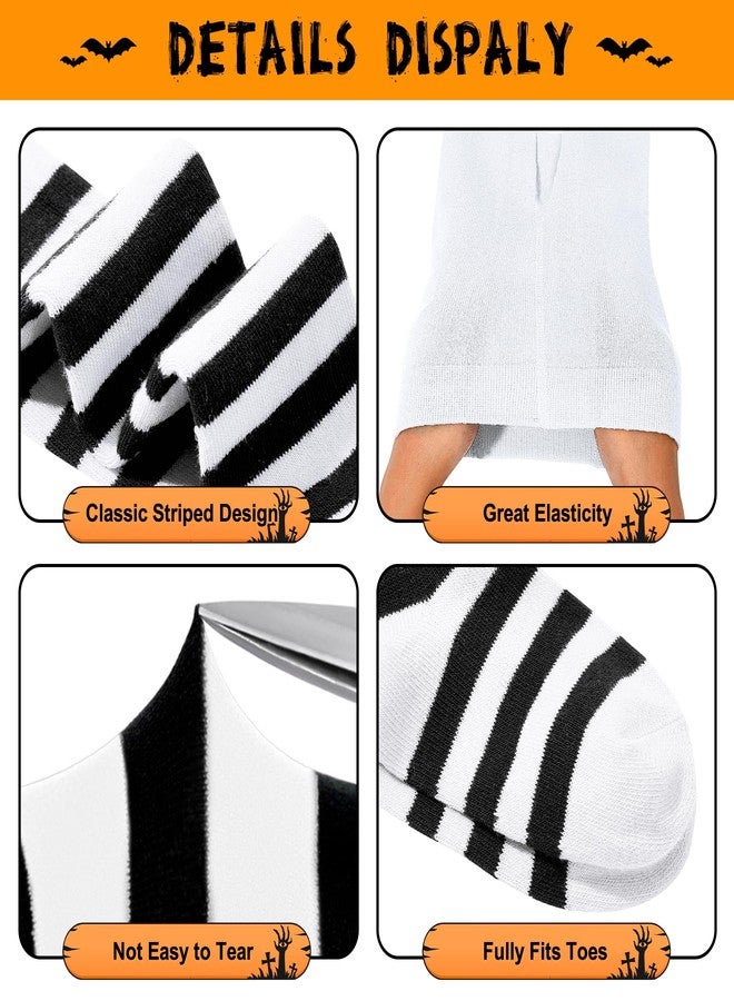 Zando Toddler Black and White Striped Tights 2T 3T 4T Baby Girl 18-24 Months Newborn Leggings Winter Warm Knit Pantyhose Cotton for Little Girls Toddlers Infants 2-4T - Image 4