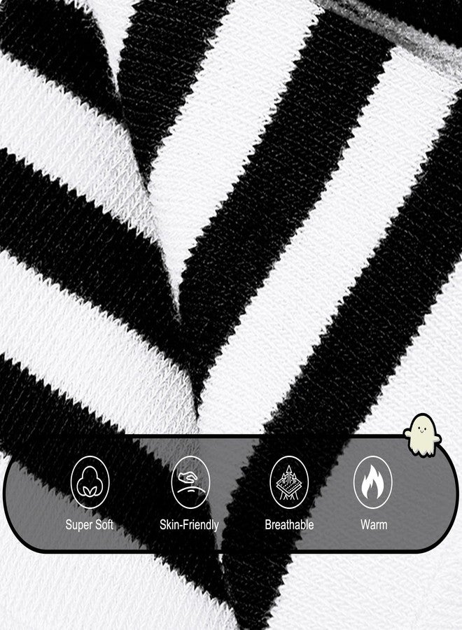 Zando Toddler Black and White Striped Tights 2T 3T 4T Baby Girl 18-24 Months Newborn Leggings Winter Warm Knit Pantyhose Cotton for Little Girls Toddlers Infants 2-4T - Image 5