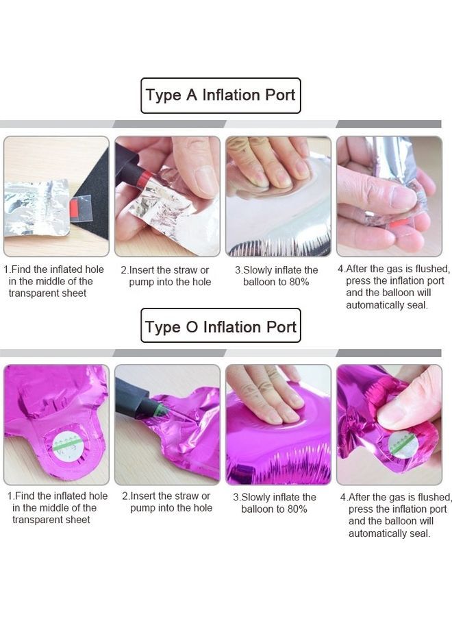 إسكدنيا بالون حفلات من ورق الأومنيوم على شكل أرقام 5 قطع - Image 2