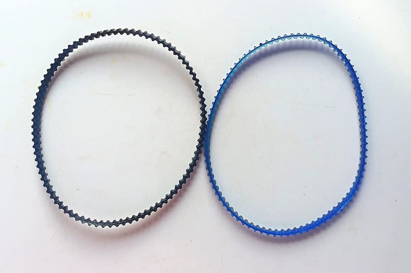 Universal Sewing Machine Nylon Motor Belt 2 Pcs Width 6mm Round Dia 115 mm Black Blue  - Image 2