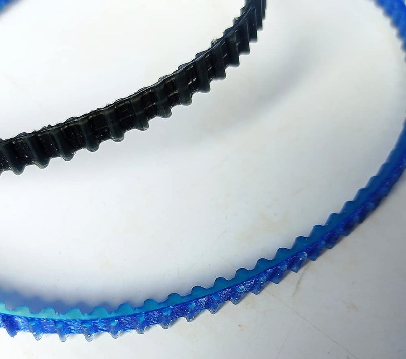 Universal Sewing Machine Nylon Motor Belt 2 Pcs Width 6mm Round Dia 115 mm Black Blue  - Image 3
