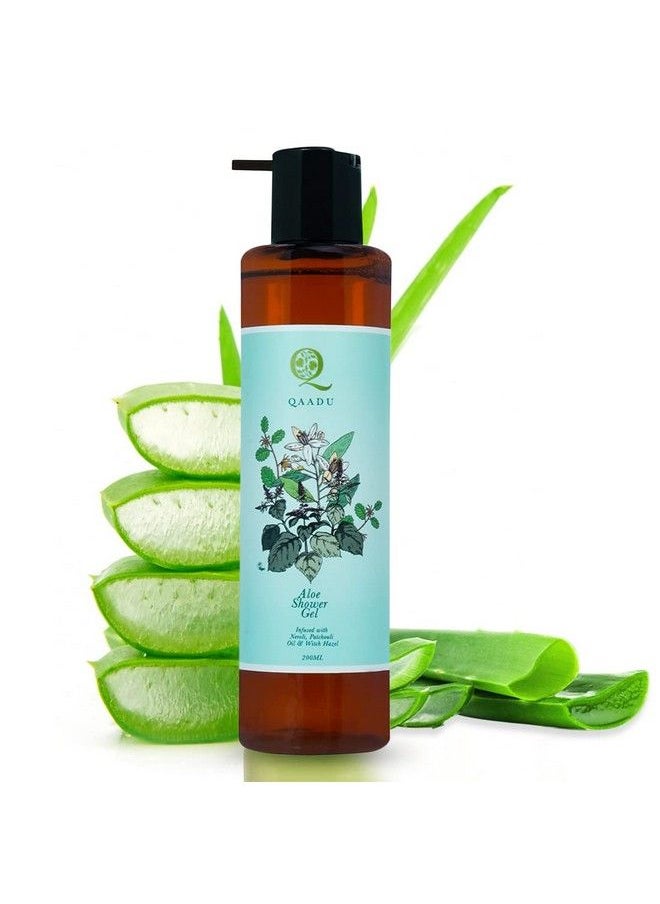 QAADU Aloe Shower Gel Vegan 200 Ml Body Wash Infused With Essential Oils Made With Natural Ingredients Suited For All Skin Types.  - Image 1