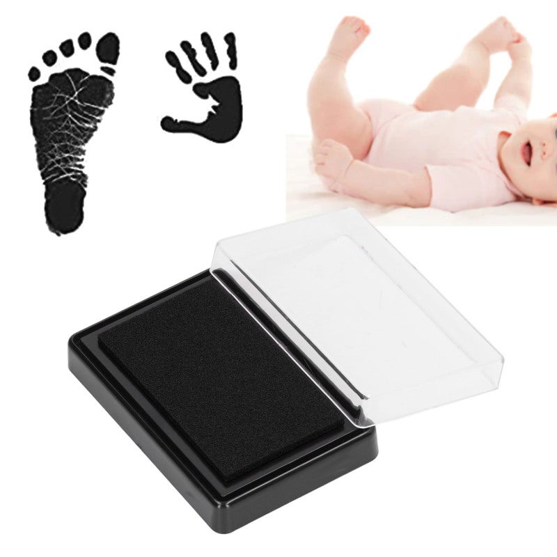 Baby Footprint Ink Pad For Newborn Keepsake - Safe Reusable Non Toxic Acid Free Ink Memory Handprint Kit With Red Stamp Pad Ink For Baby Showers Memorial Gifts Easy Clean With Soap Water - Image 3