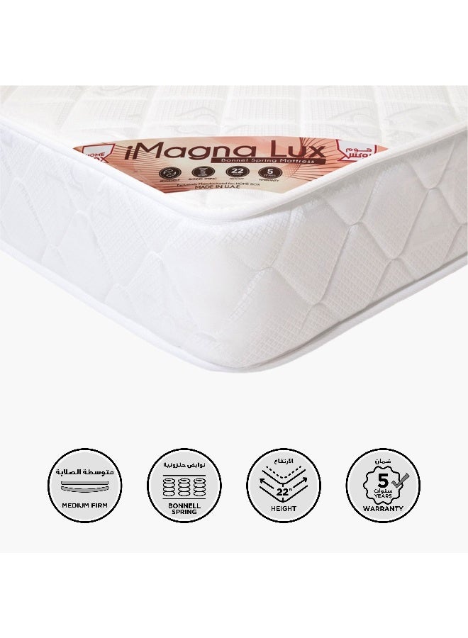 Home Box مرتبة سليب إيزي آي ماجنا لوكس من رغوة عالية المرونة ونابض بونيل مزدوج - 120x200x22 سم مع ضمان 5 سنوات - Image 1