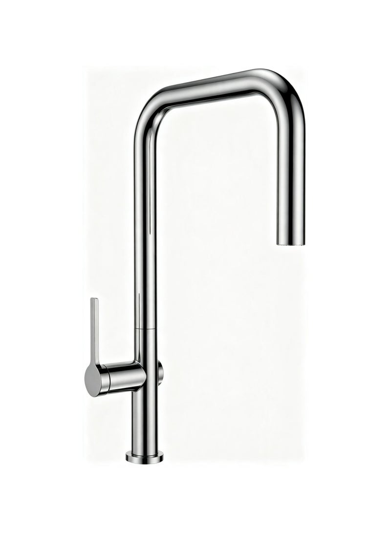 CM OB-D123 Hidden Pull-Out Kitchen Faucet – Chrome Finish Modern Kitchen Mixer Tap - Image 1