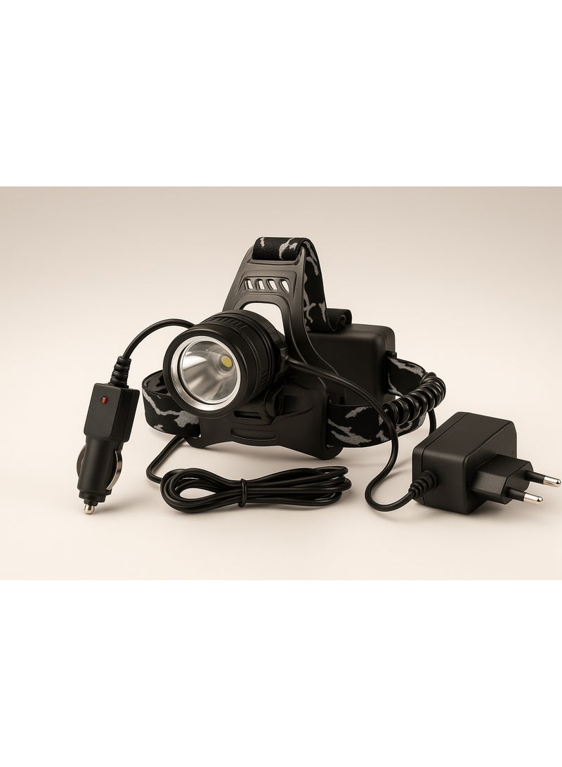 LED Headlamp – Waterproof, Zoomable & Rechargeable for Outdoor Action