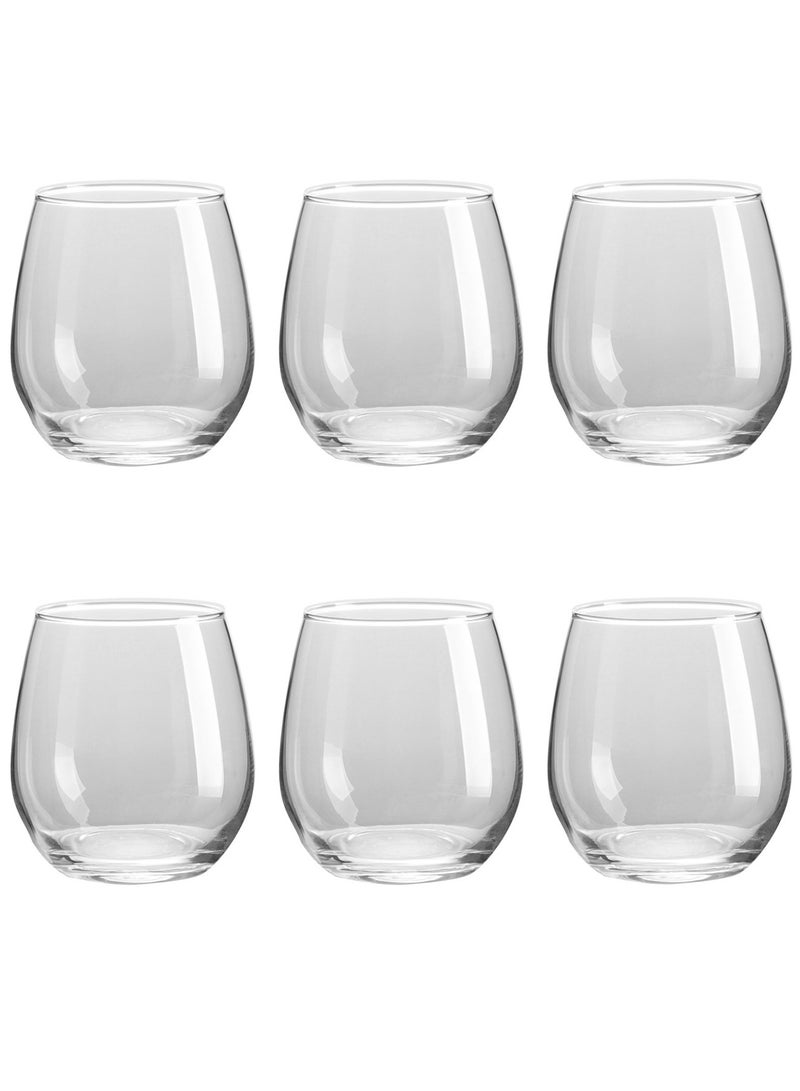 Glass Set, Set Of Six, Egg-Shaped Household And Commercial Cups, Can Be Used For Drinking Water, Coffee, Tea, Juice, Milk, 350ML  - Image 1