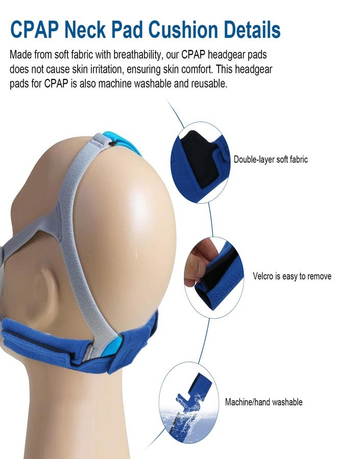 LEWEREST CPAP Neck Pad for CPAP Headgear Straps, CPAP Comfort Neck and Face Cover, Soft Fleece CPAP Strap Cushions, Universal and Compatible with Most CPAP Full Face & BiPAP Headgear Strap - Image 4