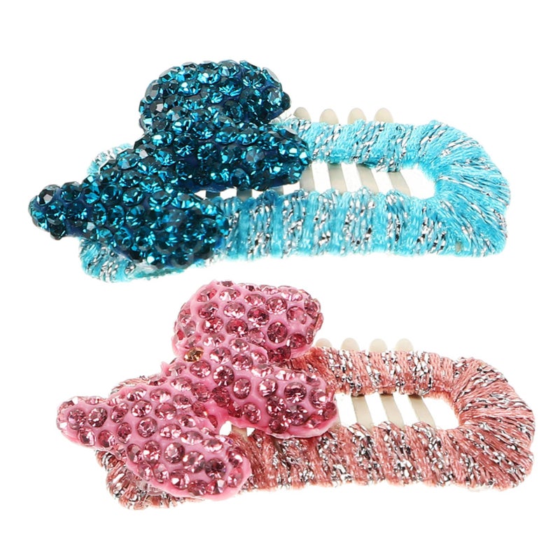 Healeved 2 Pcs Pet Hair Clips Cute Dog Hair Bow Comfortable Grooming Accessories for Daily Walks Red - Image 2