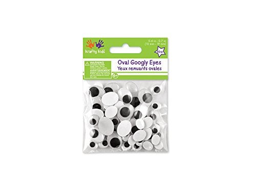 Multicraft Imports Krafty Kids Paste-On Googly Eyes, 10 to 19mm, Black, 80 Per Package - Image 4