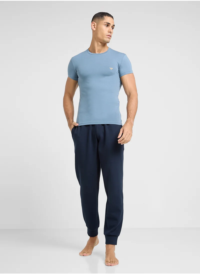 امبوريو ارماني Logo Crew Neck T-Shirt
