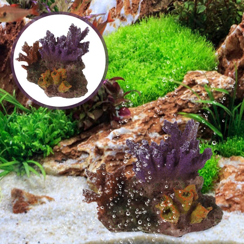 Resin Coral Figurine Small Reef Aquarium Decor Enhances Underwater Aesthetics Unique Layouts Fish Tank Natural Habitat - Image 5