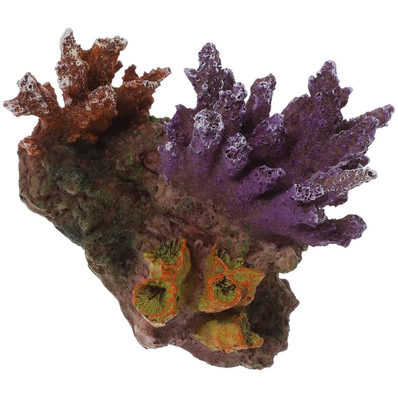 Resin Coral Figurine Small Reef Aquarium Decor Enhances Underwater Aesthetics Unique Layouts Fish Tank Natural Habitat - Image 2