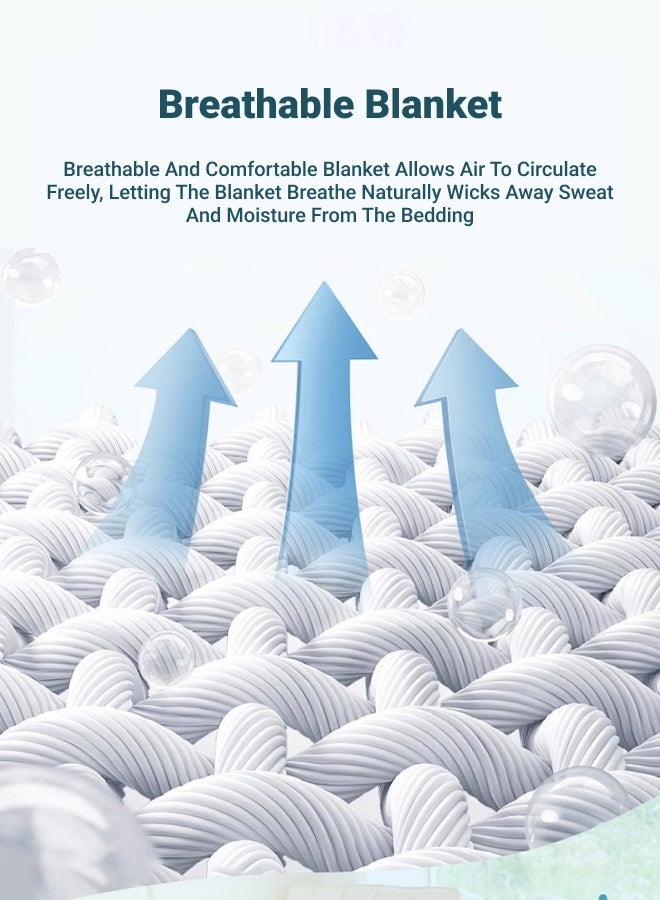 بطانية خفيفة الوزن، 1000 جرام، بطانية فائقة النعومة لجميع الفصول، بطانية للفراش والأريكة، خضراء 150 × 200 سم - Image 5