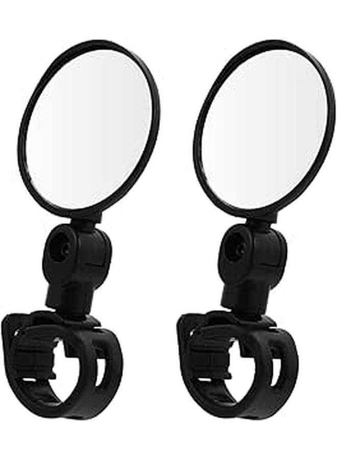 Bicycle Rearview Mirror Set 2 Pack Wide Angle Convex Glass for Road Cycling Accessories - Image 1