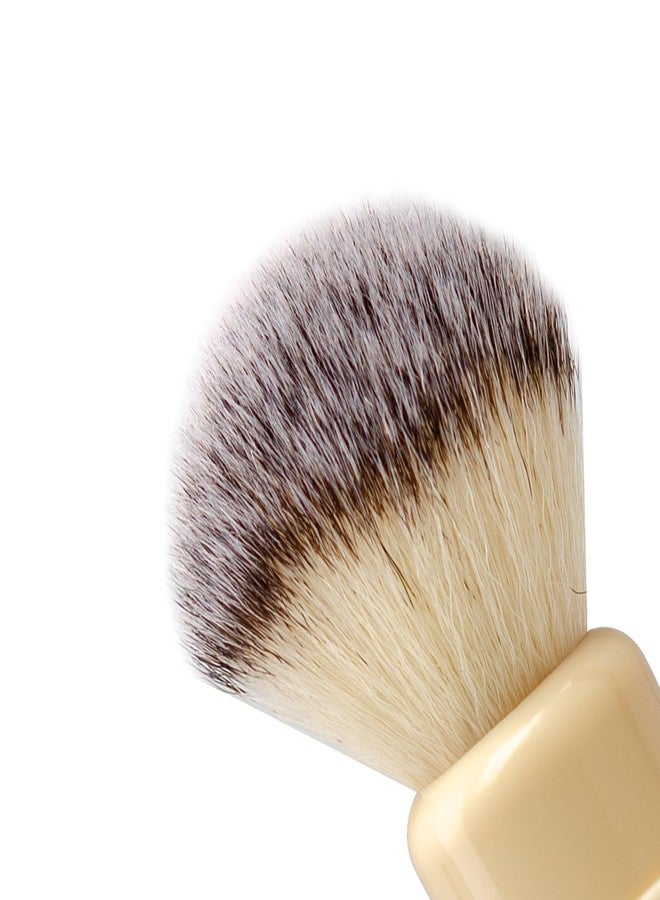 Grandslam Shaving Brush with Synthetic Hair, Cruelty-Free Shaving Cream Brush for Men, 100% Solid Resin Handle, Gently Exfoliates The Skin, 24mm Knot (Imitation ivory) - Image 2