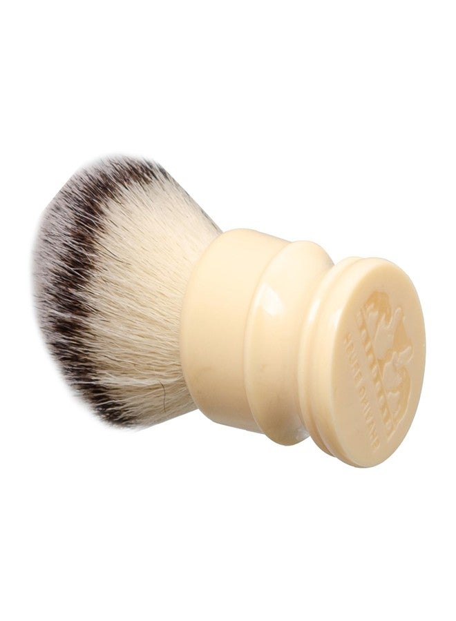 Grandslam Shaving Brush with Synthetic Hair, Cruelty-Free Shaving Cream Brush for Men, 100% Solid Resin Handle, Gently Exfoliates The Skin, 24mm Knot (Imitation ivory) - Image 5