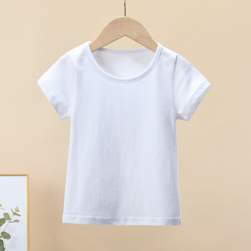 Baby'S Short-Sleeved T-Shirt Summer Baby Top Cotton 1-4 Years Old Children'S Summer Dress Boys' And Girls' Half-Sleeved Base Shirt Trendy - Image 3