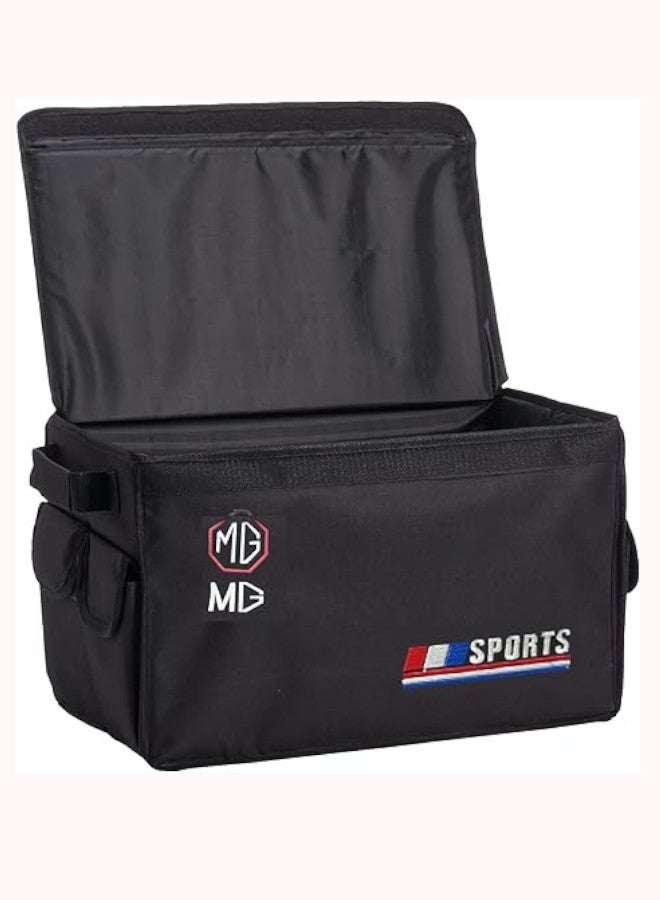 Generic Foldable Trunk Organizer Storage Box, with Small Pockets, Cargo Container Compartments, Shoe Organizer, Black - Multi Colors (MG) - Image 1
