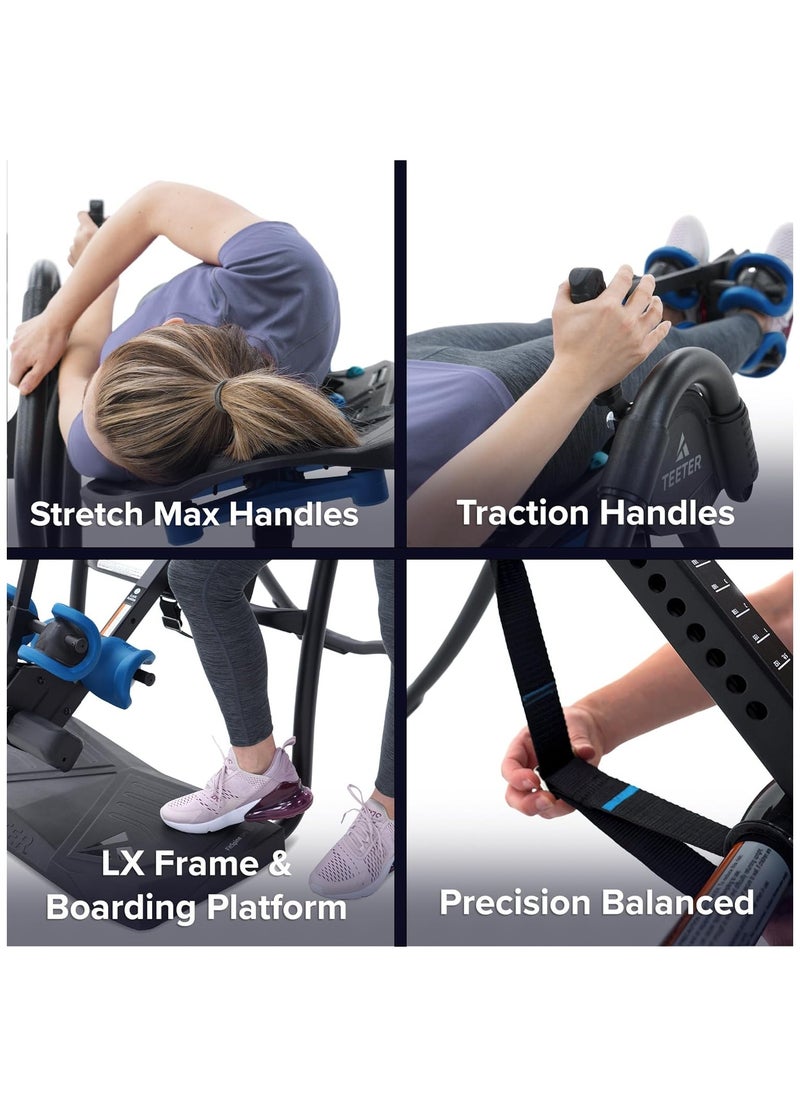 Teeter - Fitspine Lx9 Inversion Table, Deluxe Easy-To-Reach Ankle Lock, Back Pain Relief Kit, Fda-Registered - Image 1