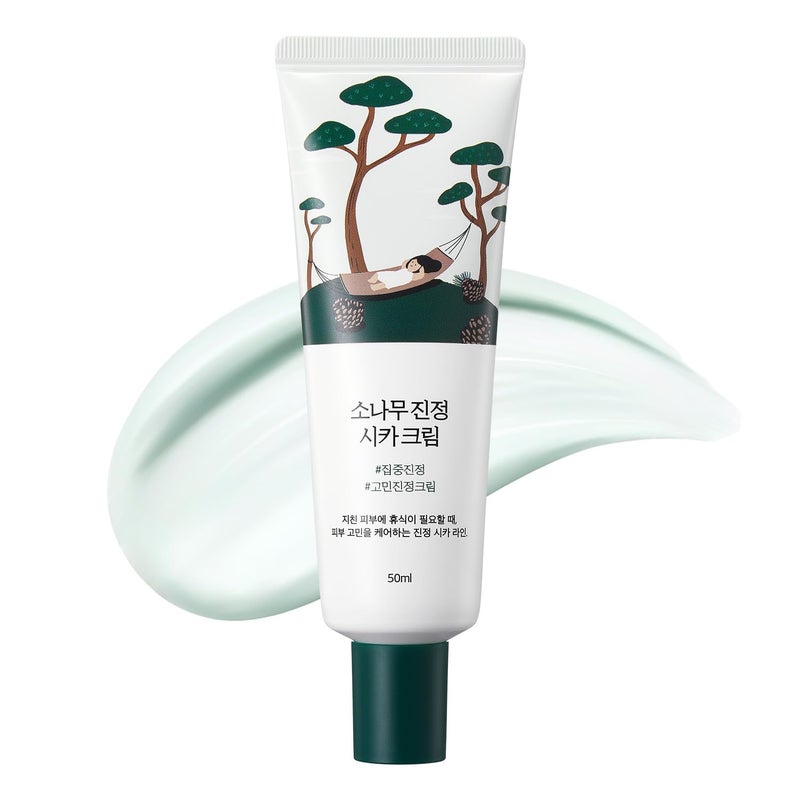 ROUND LAB ROUND LAB Pine Calming Cica Cream Unscented  5CICA solution for hormonal breakouts acneprone skin and rosacea Nourishing  moisturizing cream 169floz 
