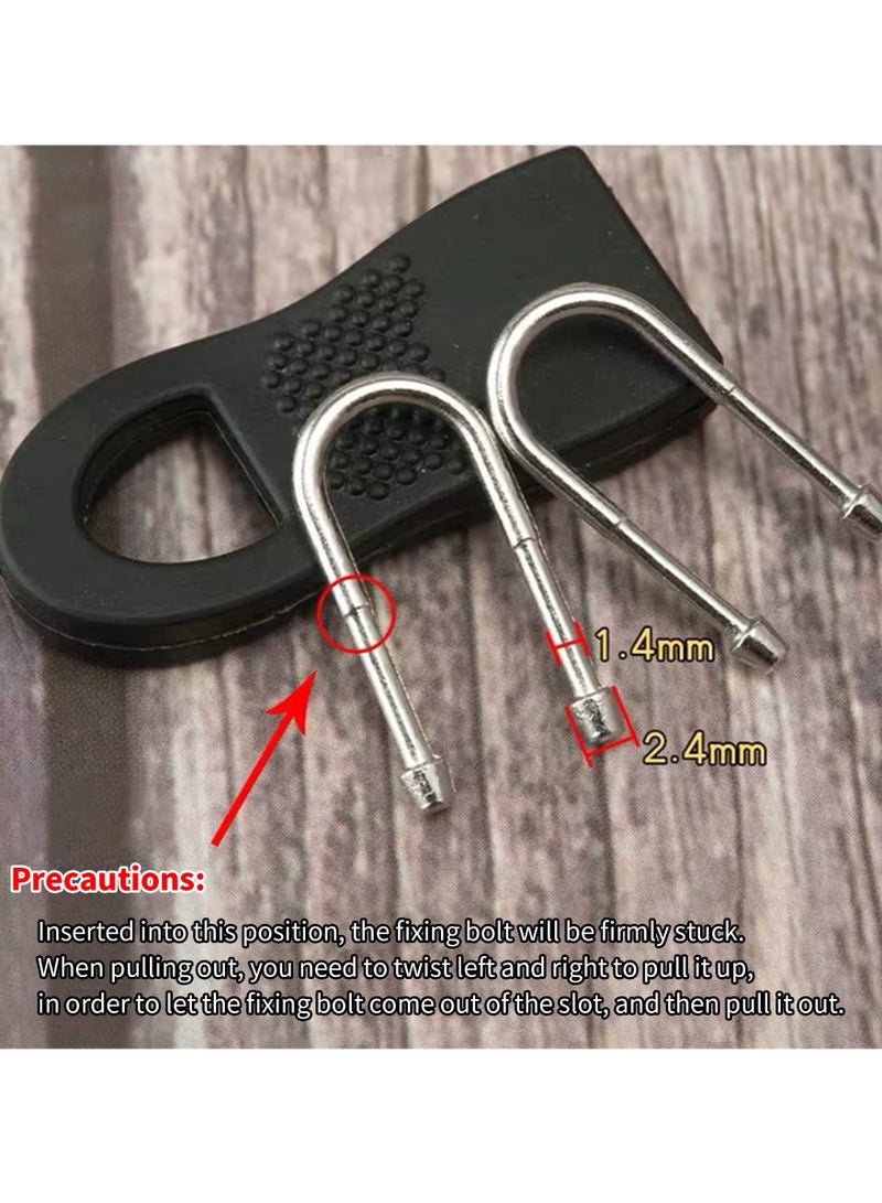 Zipper Pulls, 40PCS Black Universal Zipper Pulls, Tabs Detachable Zipper Repair Kit for Luggage, Backpacks, Jackets, Clothes, Boots, Purse, Coat, Suitcase (Large+Small) - Image 4