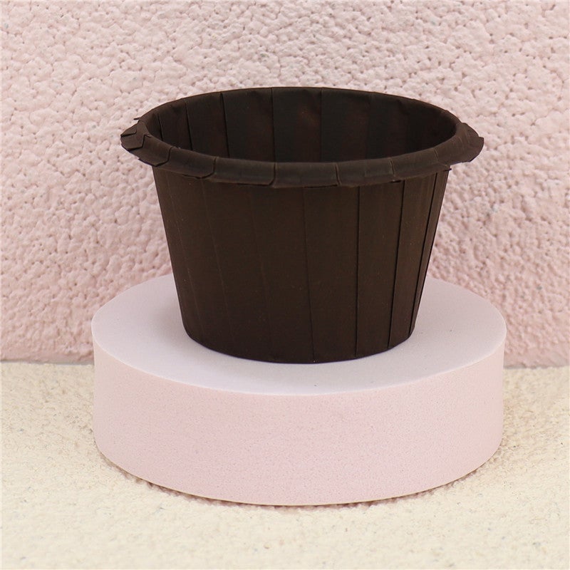 Tulip Pink Gradient Newspaper Muffin Cake Cups High Temperature Resistant Oil-Proof Lace Lace Film Muffin Paper Holder - Image 1