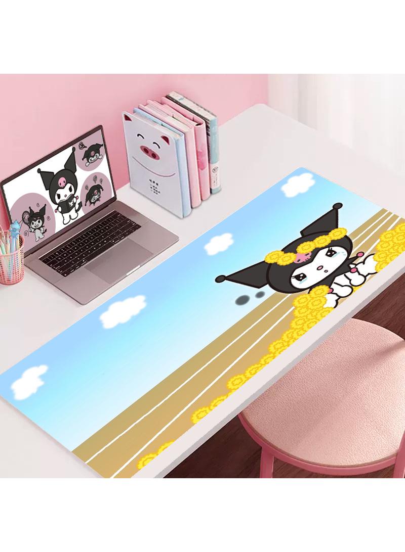 Y&D Kuromi Girls Gift Gaming Mouse Pad Extended Large Mat Desk Pad Stitched Edges Mousepad Long Mouse Pad And Non-Slip Rubber Base Mice Pad 900X400X4mm - Image 1