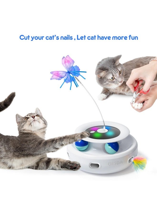 ORSDA3 Pcs Cat Toy Replaceable Butterflies Toy Accessories, Handmade Fabric Butterfly Toys - Image 4