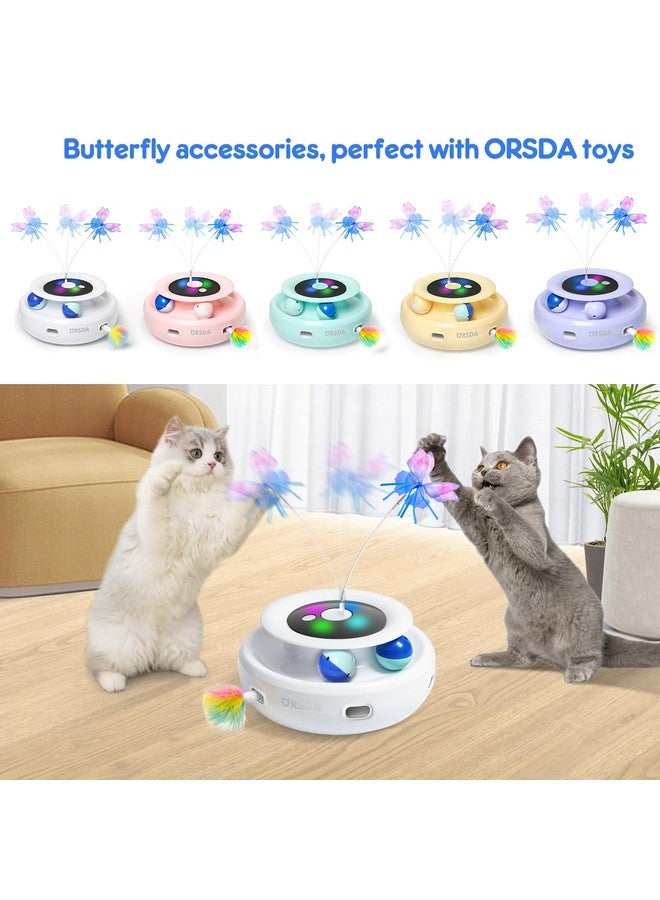 ORSDA3 Pcs Cat Toy Replaceable Butterflies Toy Accessories, Handmade Fabric Butterfly Toys - Image 5