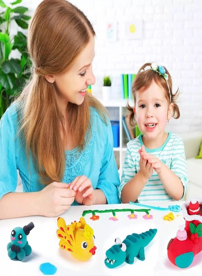 Magic Providers Air Dry Modelling Clay Super Light DIY Soft Creative Educational Clay Toys Colorful Children Modeling Soft Clay+Tools Creative Learning Toy Art DIY Crafts Multicolor - Pack of 12 - Image 5